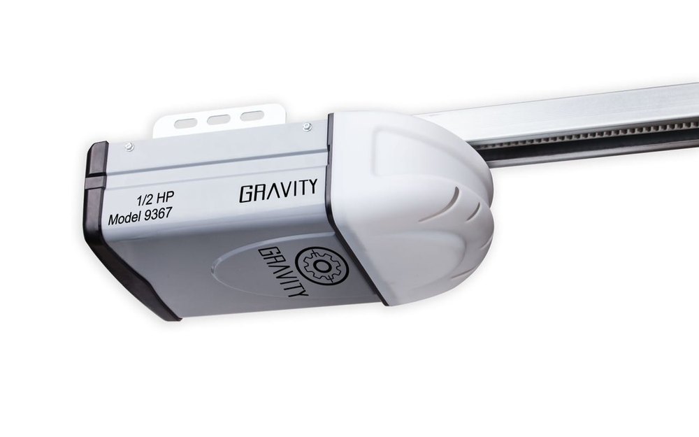 Gravity Model 9367 half horsepower garage door opener with rail