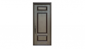 Single door with Oak Woodgrain and Smooth Fiberglass Exterior Door model FG12