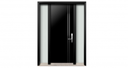 Single door with two glass sidelights(Fiberglass exterior door ) -AG22