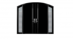 Double shapped door with two glass sidelights(Fiberglass exterior door) – AG22