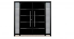 Double door with two sidelights(Fiberglass exterior door) – AG22