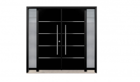 Double door with two sidelights(Fiberglass exterior door) – AG22